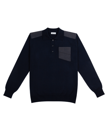 Knitted Longsleeve Polo